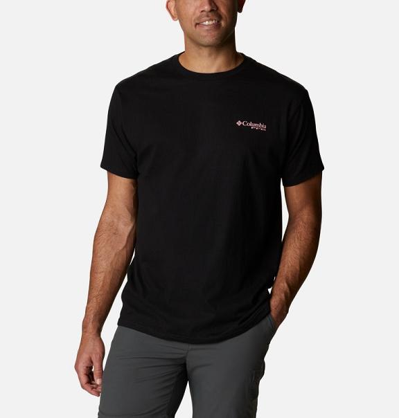 Columbia PFG T-Shirt Black For Men's NZ93460 New Zealand